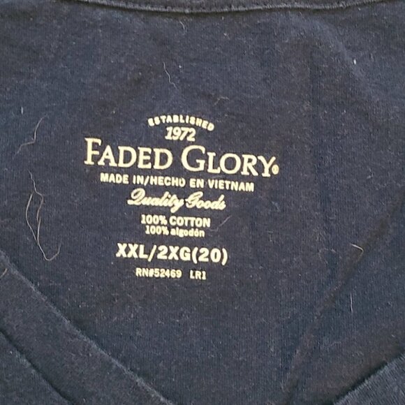 Navy Faded Glory Tee - Picture 3 of 4